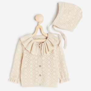 NWOT baby 2 piece silk blend set